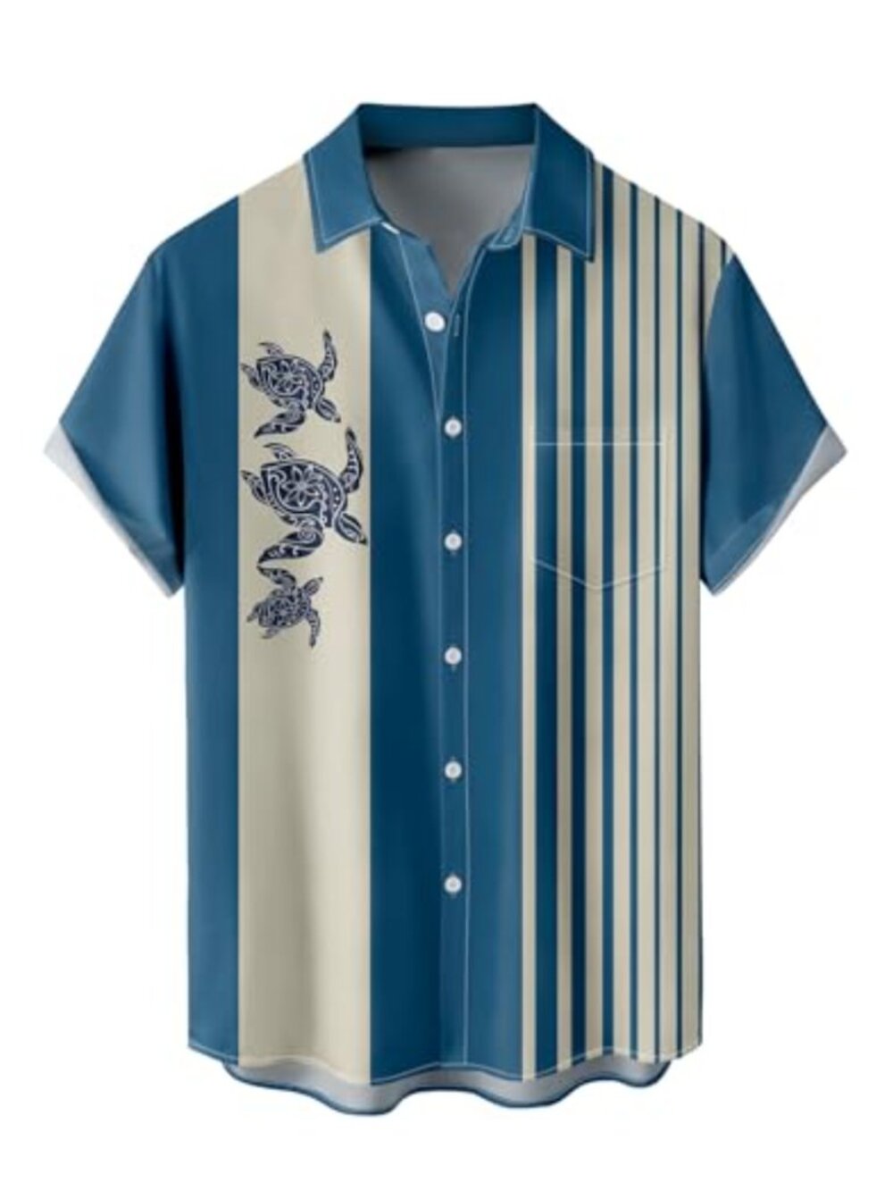 Mens Hawaiian Shirt Short Sleeve Loose Fit Casual Button Down Beach Tropical